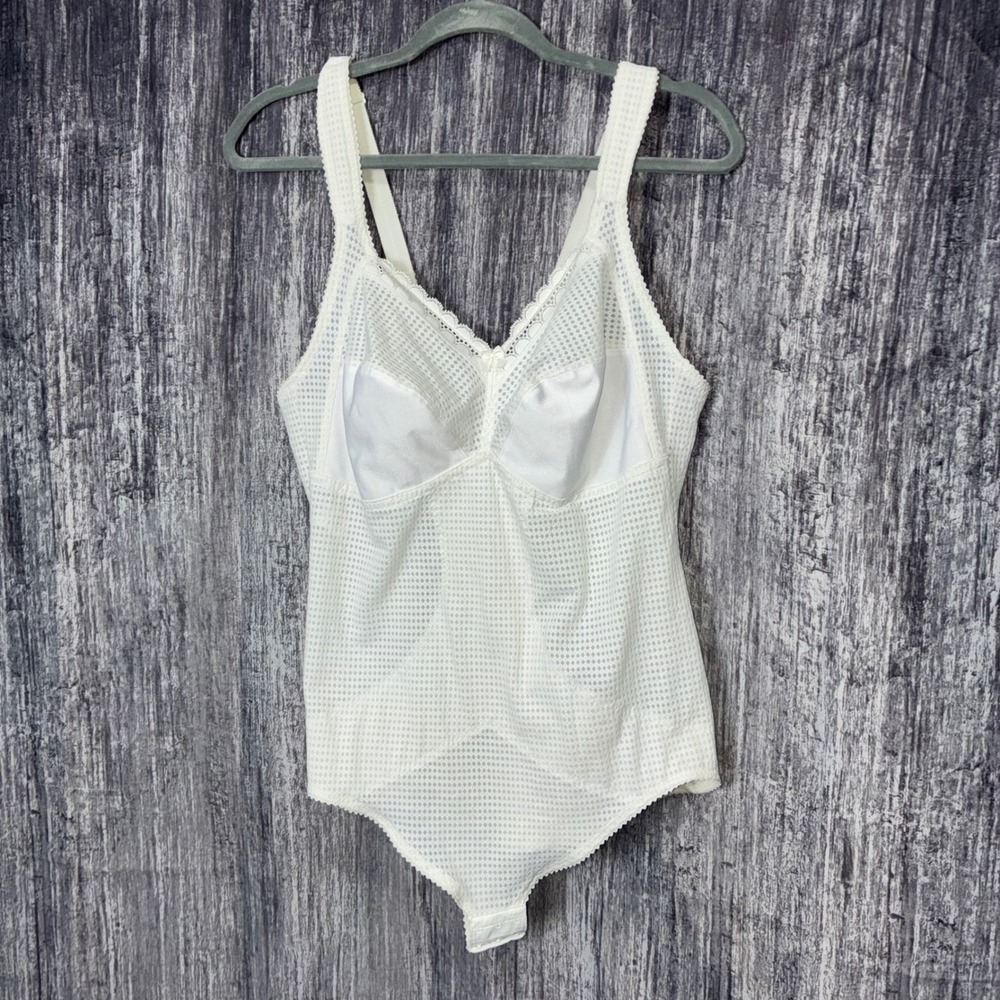 Miss Mary of Sweden White Bodysuit Body Shaper Non-Wired Size 48C